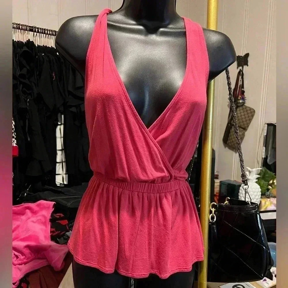 NWT Free People We the Free Heat Wave Surplice V-Neck Peplum Tank - Picture 7 of 7